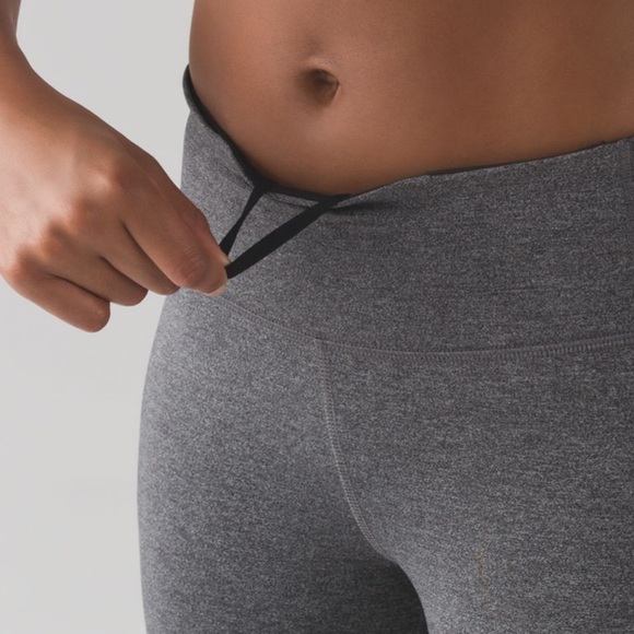 Lululemon Pace Rival Crop - Heathered Black / Heathered Slate - Picture 5 of 10